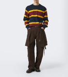Sacai Striped cotton jersey sweatshirt