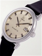 Timex - Q Timex 1978 Reissue 35mm Stainless Steel and Leather Watch