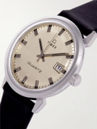 Timex - Q Timex 1978 Reissue 35mm Stainless Steel and Leather Watch