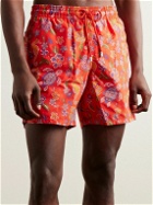 Vilebrequin - Moorea Straight-Leg Mid-Length Printed ECONYL® Swim Shorts - Red