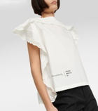 MM6 Maison Margiela Ruffled cotton blouse