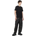 Moncler Black Double Leather Logo Cotton T-shirt
