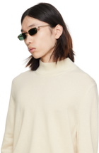 Gucci Gold Rectangular Sunglasses