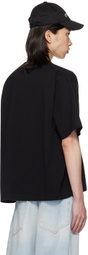 VTMNTS Black Embroidered T-Shirt