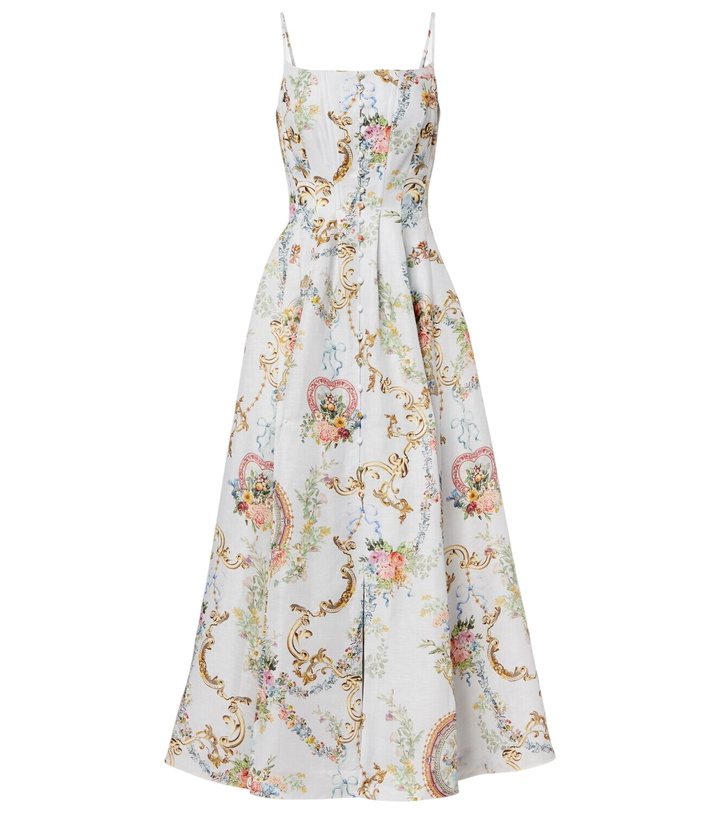 Photo: Camilla Printed linen and silk bustier dress