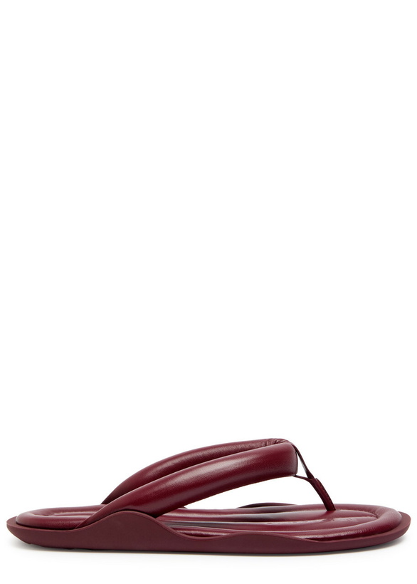 Photo: Gia Borghini Harper Leather Flip Flops Bordeaux