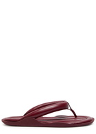 Gia Borghini Harper Leather Flip Flops Bordeaux