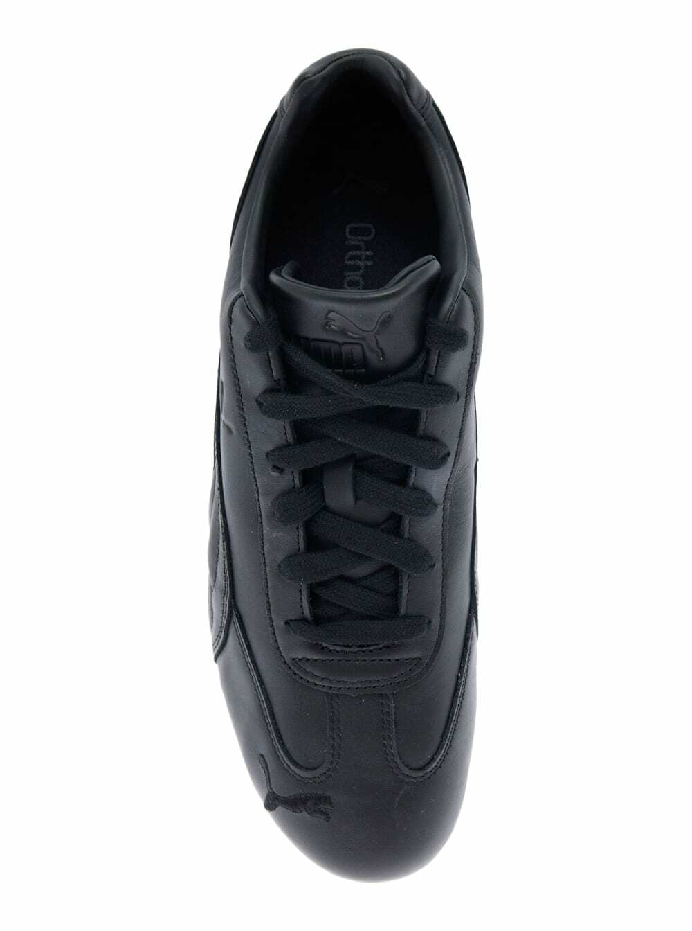 Puma speedcat Black Low Top Sneakers With Embossed Logo On The Tongue And Contrasting Sole In Leather Unisex