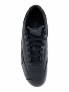 Puma speedcat Black Low Top Sneakers With Embossed Logo On The Tongue And Contrasting Sole In Leather Unisex