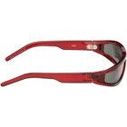 Rick Owens Burgundy Tower Fog Sunglasses