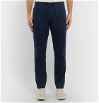 NN07 - Domenico Tapered Pleated Cotton, Lyocell and Linen-Blend Drawstring Trousers - Navy