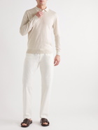 Mr P. - Slim-Fit Merino Wool Polo Shirt - Neutrals