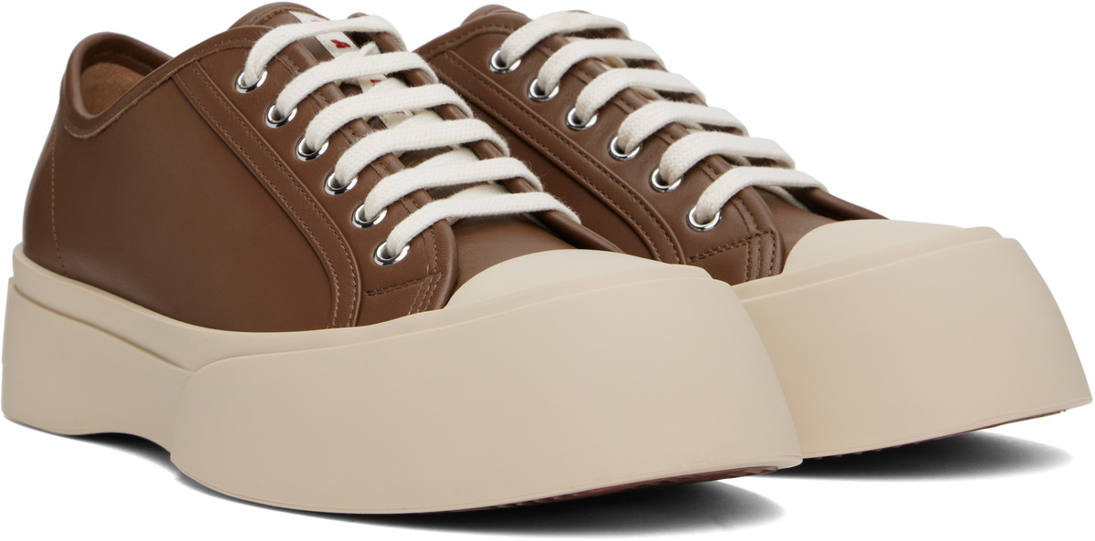 【送料&関税込】Marni Pablo Sneakers In Nappa Color Grey Grey leather Pablo lace-up sneaker | Marni