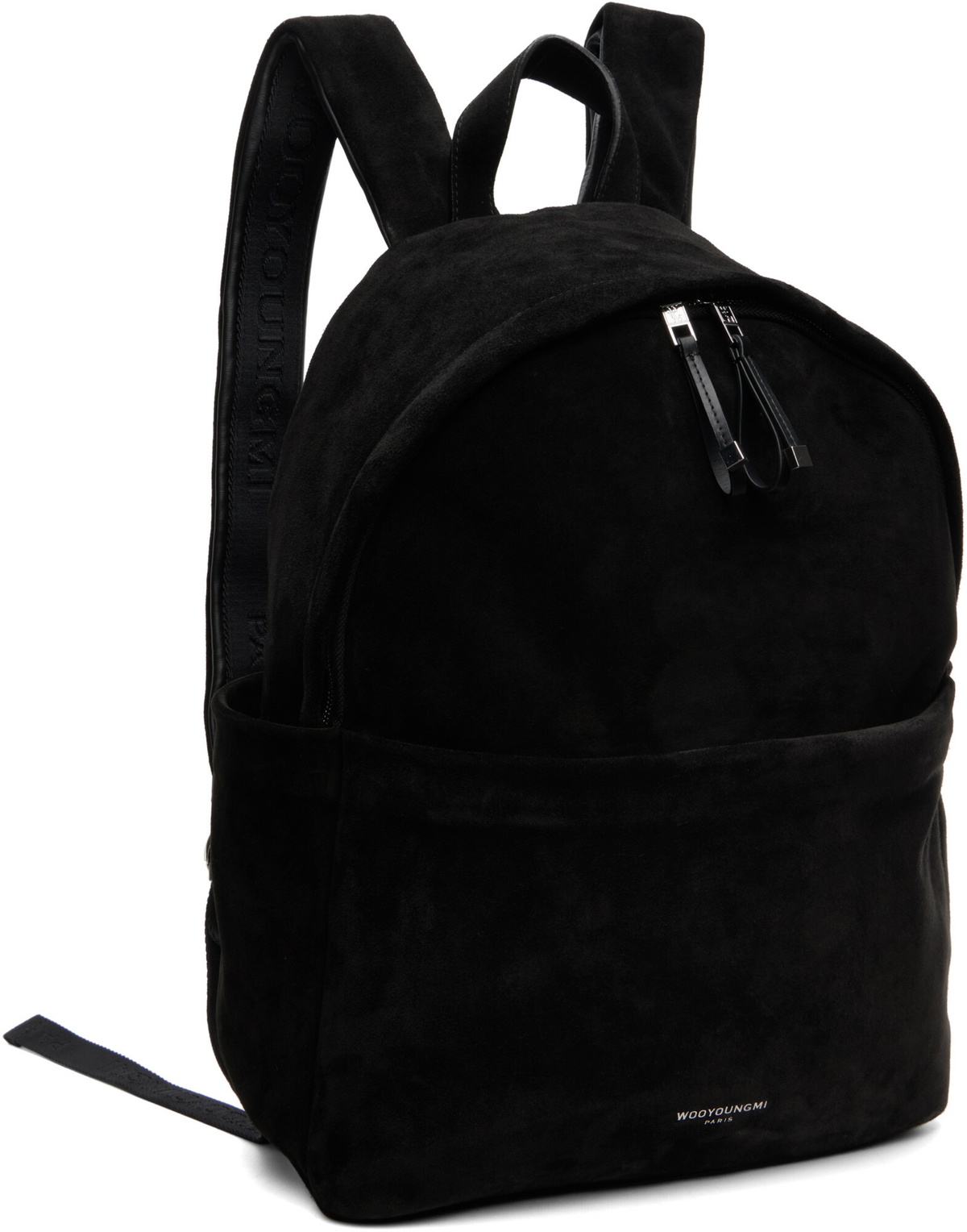 WOOYOUNGMI Black Suede Backpack