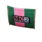 MC2 Saint Barth Vanity Canvas Shoulder Bag With Pink And Green Stripes
