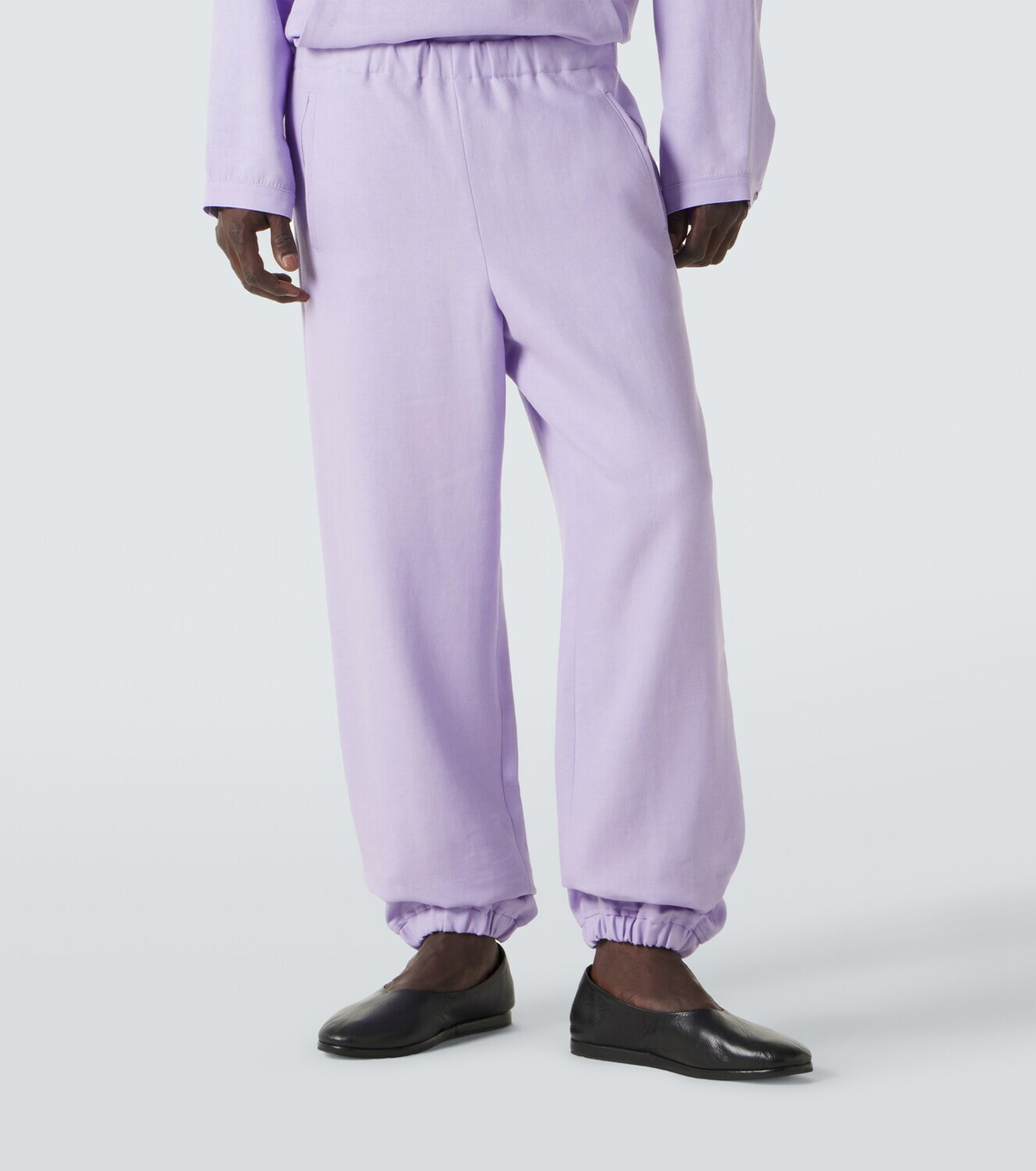 God's True Cashmere Linen sweatpants with amethyst