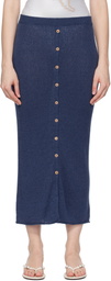 Baserange Blue Drip Midi Skirt