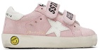 Golden Goose Baby Pink Old School Suede Sneakers