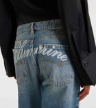 Blumarine Logo straight jeans