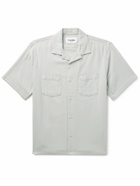 Corridor - High Twist Camp-Collar Crinkled-Cotton Shirt - Gray