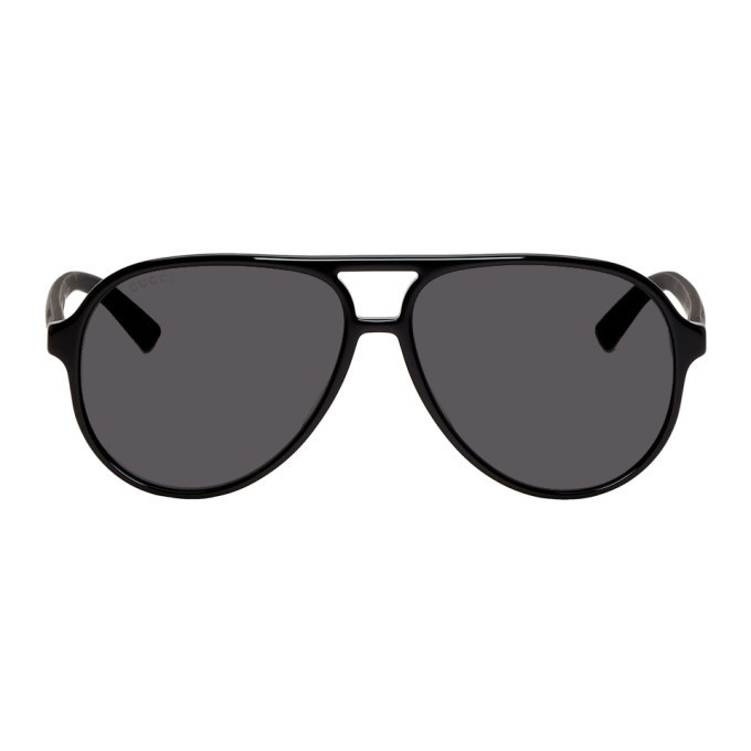 Photo: Gucci Black Sporty Pilot Sunglasses