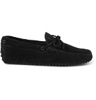 Tod's - Gommino Suede Driving Shoes - Men - Black