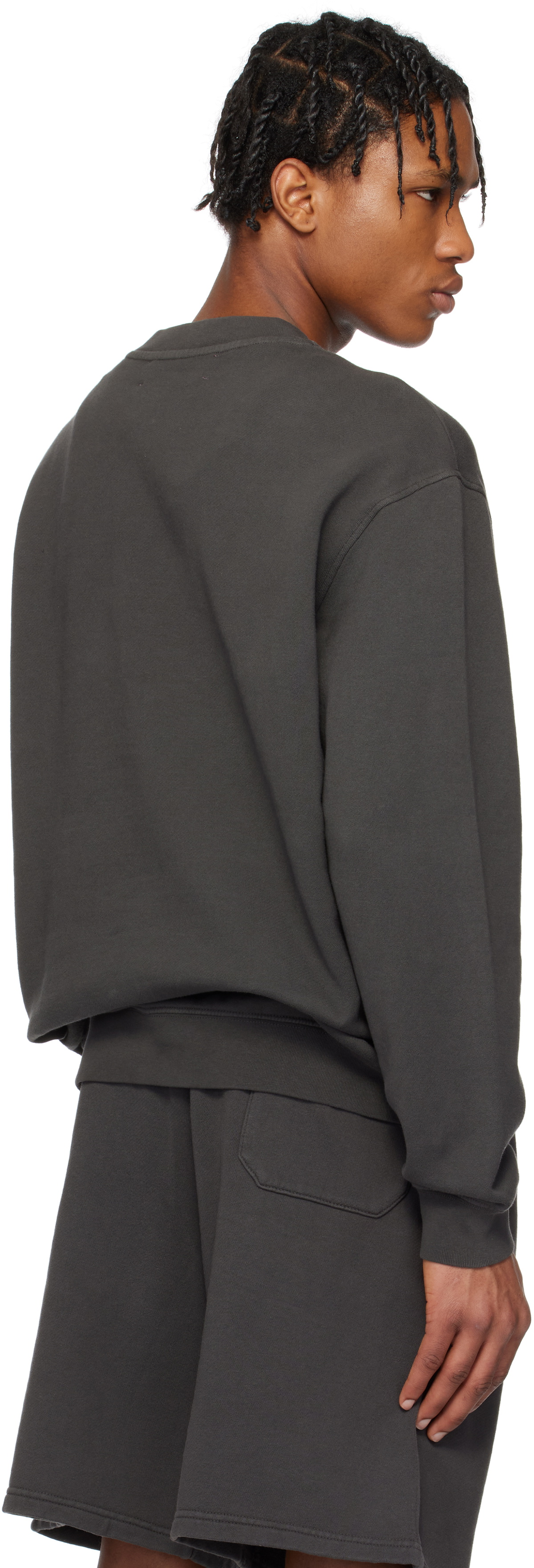 The Elder Statesman Gray Daily Crew Sweatshirt