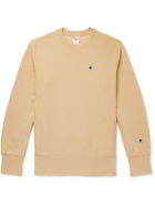 Champion - Logo-Embroidered Organic Cotton-Blend Jersey Sweatshirt - Neutrals