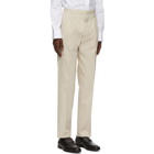 Ermenegildo Zegna Off-White Pleated Trousers