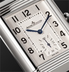 Jaeger-LeCoultre - Reverso Classic Large Duoface 28mm Stainless Steel and Leather Watch - Men - White
