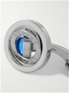 Dunhill - Logo-Engraved Silver Topaz Cufflinks