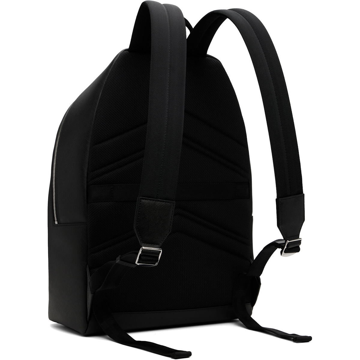 BOSS Black Structured Logo Lettering Backpack