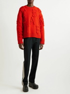 Bottega Veneta - Logo-Intarsia Wool-Blend Sweater - Red