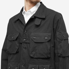 Engineered Garments Men's Explorer Shirt Jacket in Black Duracloth Poplin