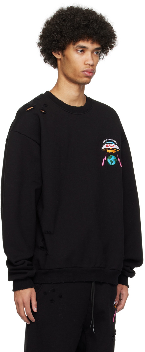 Members of the Rage Black Distressed Sweatshirt