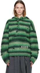 Andersson Bell Green Gradient Distressed Hoodie