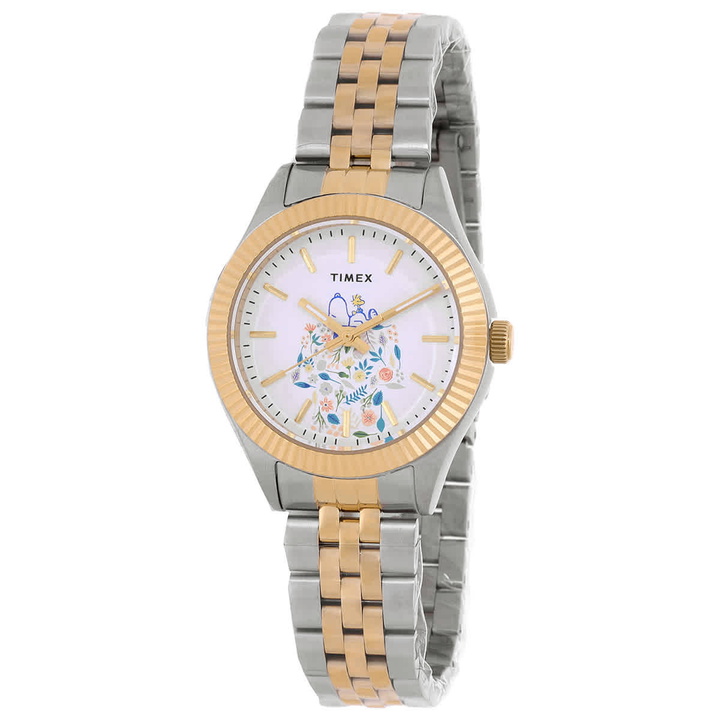 Photo: Timex X Peanuts Legacy In Bloom Quartz White Dial Ladies Watch TW2W95100VQ
