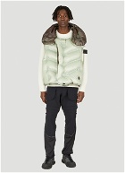 Zadena Sleeveless Quilted Jacket in Light Green