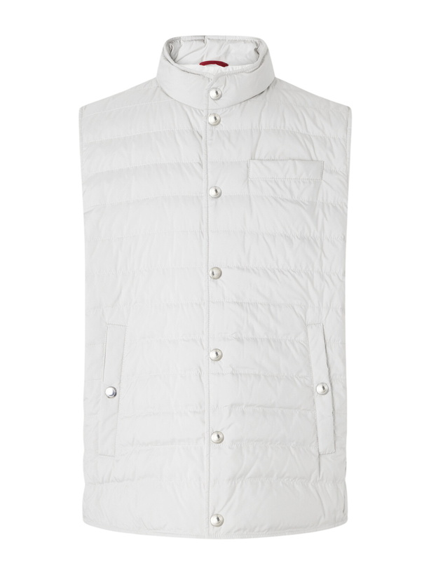 Photo: Brunello Cucinelli - Quilted Shell Down Gilet - Neutrals