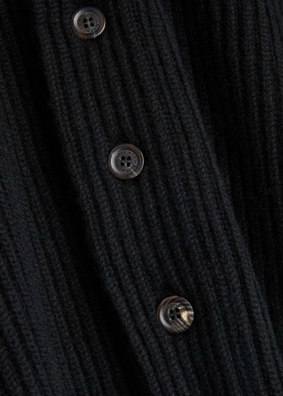 Begg & CO Yacht Cashmere Cardigan Black