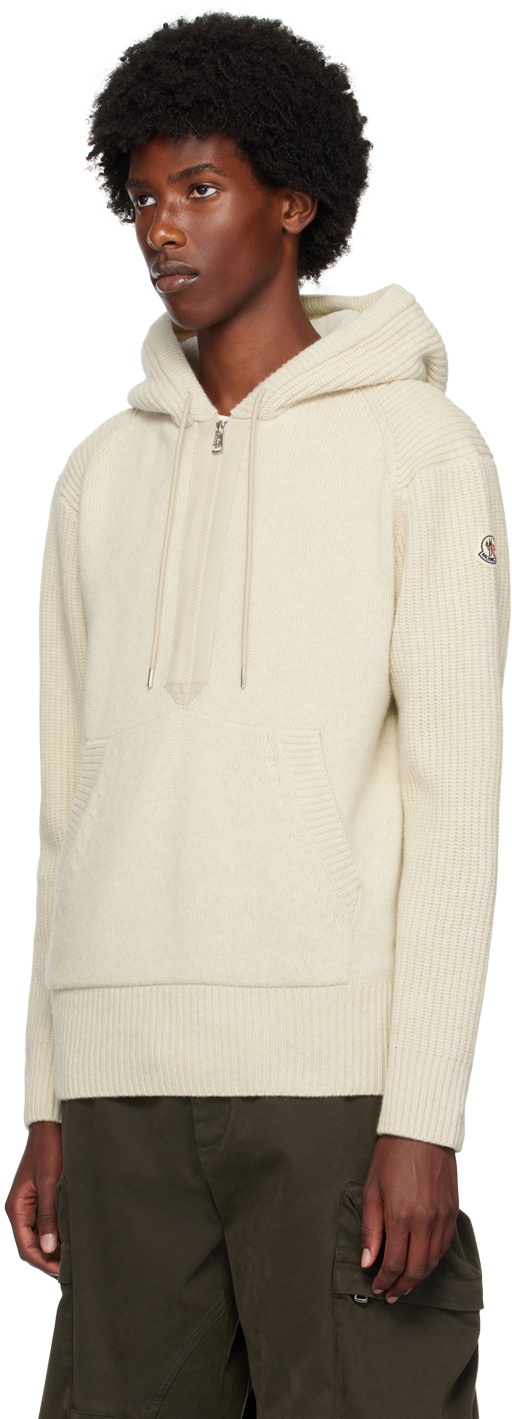 Moncler Off-White Wool & Cashmere Hoodie Moncler