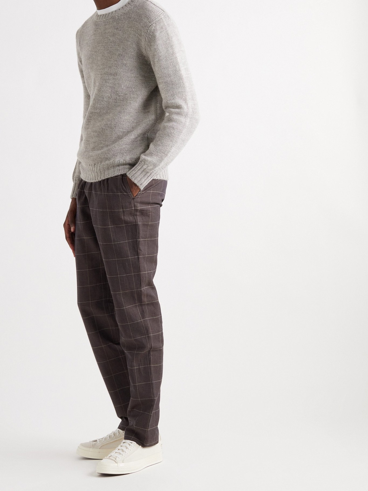 Apuntob | Long Trousers in Checked Wool