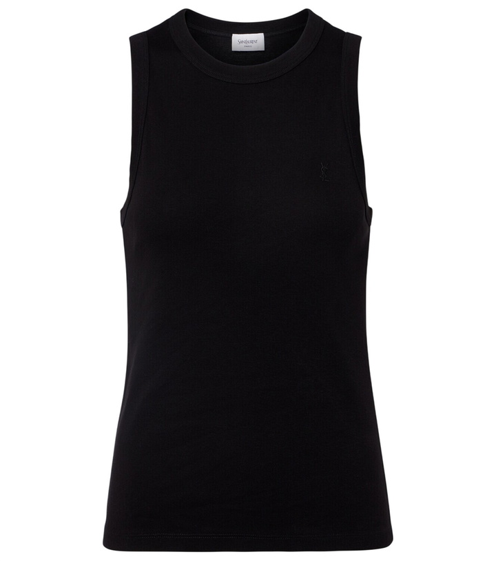 Photo: Saint Laurent Cassandre ribbed-knit cotton tank top