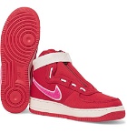 Nike - Emotionally Unavailable Air Force 1 Zipped Canvas High-Top Sneakers - Red