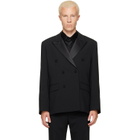Ernest W. Baker Black Six Button Double Breasted Blazer