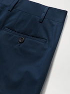 CANALI - Kei Slim-Fit Tapered Cotton-Blend Twill Suit Trousers - Blue