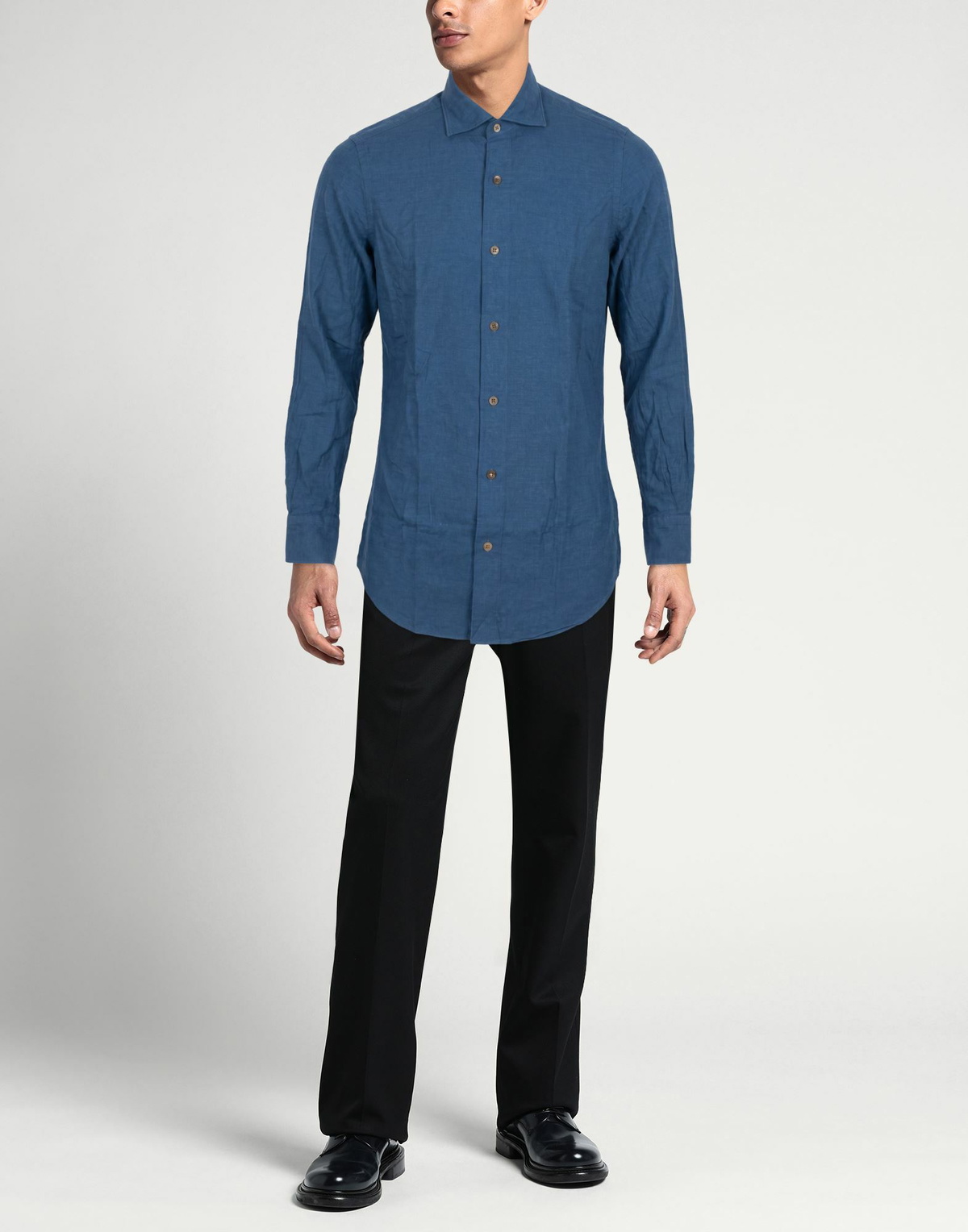Finamore 1925 Mens Shirt in Blue