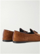 Rubinacci - Marphy Tasselled Leather-Trimmed Suede Loafers - Brown