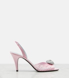 Valentino Garavani Cœur Royal satin slingback sandals