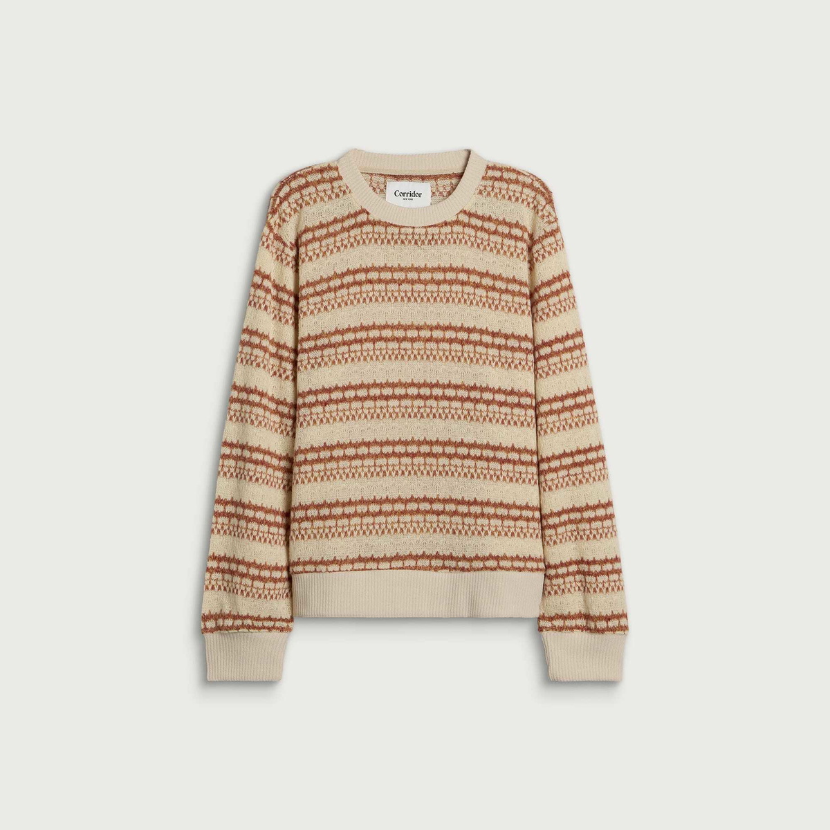 Corridor Men's Pointelle Crewneck in Natural